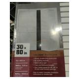 White prefinished half louver bifold closet door