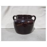 Stoneware Bean Pot;