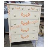 Painted Chest Of Drawers / 6 Drawers;