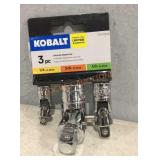 Kobalt Adapter Set. Universal. 3 Pc. 1/4 Inch,