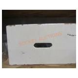 Wood Bench,4 Pyrex Bowls & Rayo Lantern