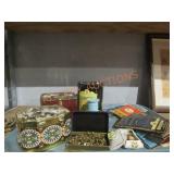 Tins / Buttons,sewing Needles,& Print