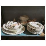 Hedgerow Partial Dish Set Staffordshire England
