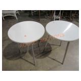 Pair Round Tables 20" Diameter 26" High