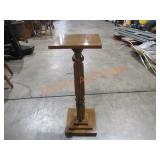 Oak Pedestal Stand 12" Square 33 1/2" High