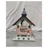 Backyard Glory Metal Church Bird Feeder