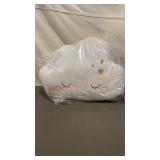 Two Plush Pillows & Bedskirt