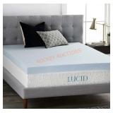 LUCID 4 Inch Gel Memory Foam Mattress Topper