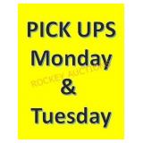 Pickup Dates-3/15 And 3/16