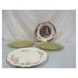 Pair 11" Depression Plates + 2 Other Plates