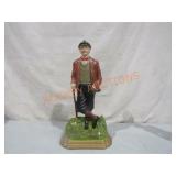 Metal Doorstop Golfer