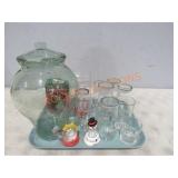 Tray Lot Glass Ware,Plastic Beverage Container