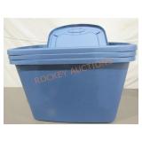 3 16"x 24"x 15" Totes With Lids
