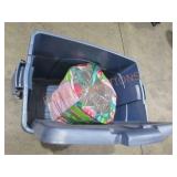 Large Tote With Plastic Beverage Containers