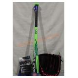 Baseball Items,Bat,Glove & More