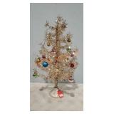 Gold Tinsel 24" Christmas Tree