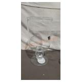 13.5" Glass Hurricane Candle Holder
