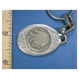 novelty keychain with Buffalo nickel