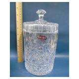 Crystal biscuit barrel new in box