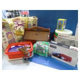 large sewing lot with wood sewing bird