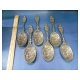 vintage Dutch spoon lot pewter