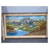 framed 3d textures landscape painting