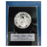 sterling silver proof Franklin Mint holiday medal