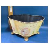 floral Thinking of you tole painted planter