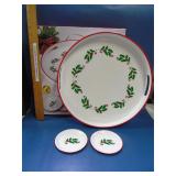 3 piece laquerware Christmas