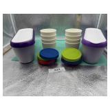 2)LUXAIL ICE CREAM CAINTERS W/ 8) BALCI