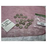 6) BUFFALO NICKELS & 12) 1940'S JEFFERSON NICKELS