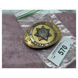 NEVADA STATE TROOPER BUCKLE, LIMITED EDITION #216