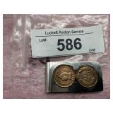 MONEY CLIP W/ AUTHENTIC 1904 INDIAN HEAD PENNY