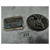 2) BELT BUCKLES