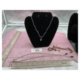 BEADED NECKLACE, EYE GLASS CHAIN AND MISC