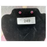 PIECED EARRINGS W/RED STONE