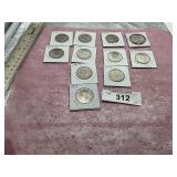 11) KENNDEY HALF DOLLARS- 2)1971-D, 3)1972, 4)1973