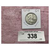 1957 D G4 FRANKLIN HALF DOLLAR