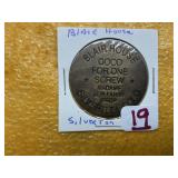 BLAIR HOUSE TOKEN SILVERTON CO