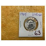 1964 UNC-  QUARTER