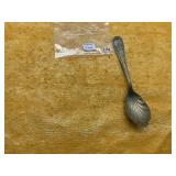 ORNATE SHELL SUGAR SPOON-MEXICAN SILVER