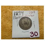 1894 VG-8 BARBER QUARTER