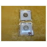 1937 VF20, 1937-D EF40 INDIAN HEAD NICKELS