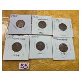 1925, 1926, 1930,1934,1934-D,1941 WHEAT PENNIES