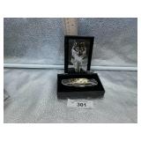 WOLF KNIFE IN CASE  LID NOT ATTACHACHED