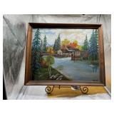 "THE OLD MILL"  ORIGNIAL PAINTING BY INEZ HEIB
