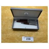 BLASS BILL BLASS CHROME/CINNAMON PEN TRIO-NIB