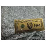 DECORATIVE NOVELTY ITEM, REPLICA OF A $5000 UNITED