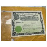 MYRTLE MINING & MILLING CO. CERTIFICATE