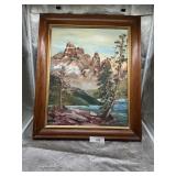 "THE ALPS" ORIGINIAL PAINTING BY PEARL KOBS, 1976